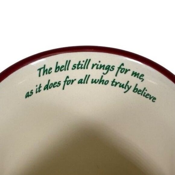 Polar Express Hot Chocolate Believe Ticket 3D Raised Design Coffee Mug Cup Train - Picture 2 of 10